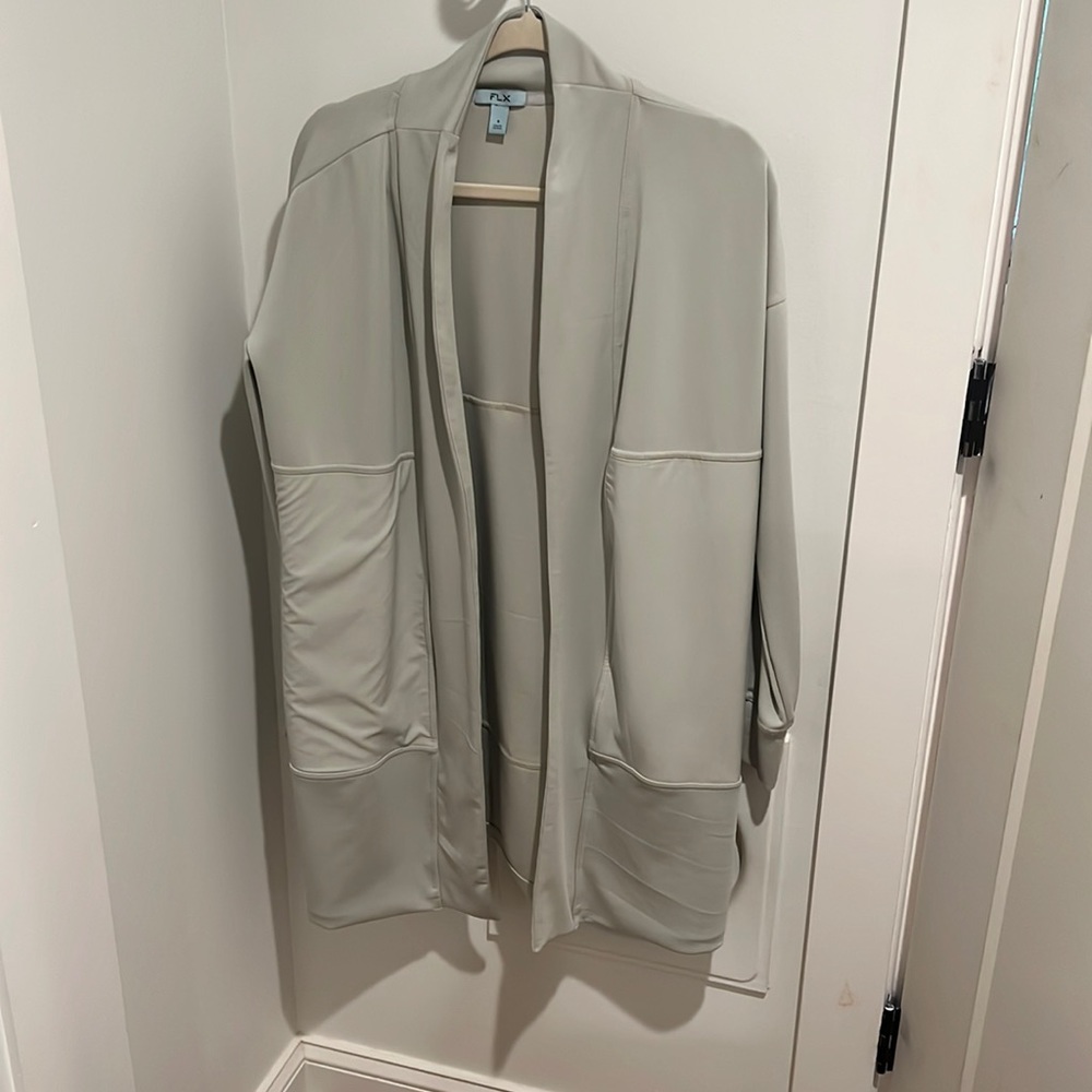FLX Long Open Front Jacket Athleisure Yoga Wrap